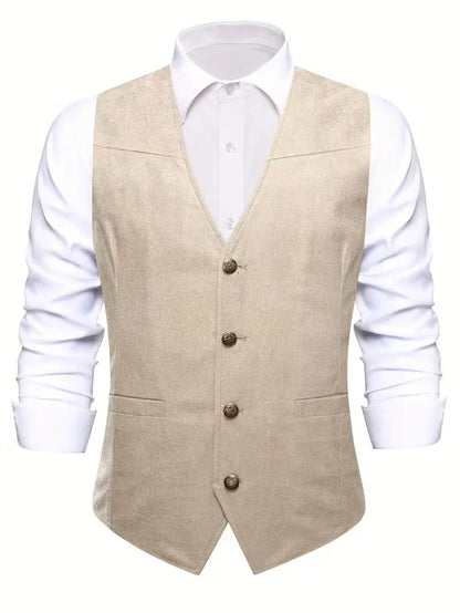 Waistcoat with V-neck and Buttons