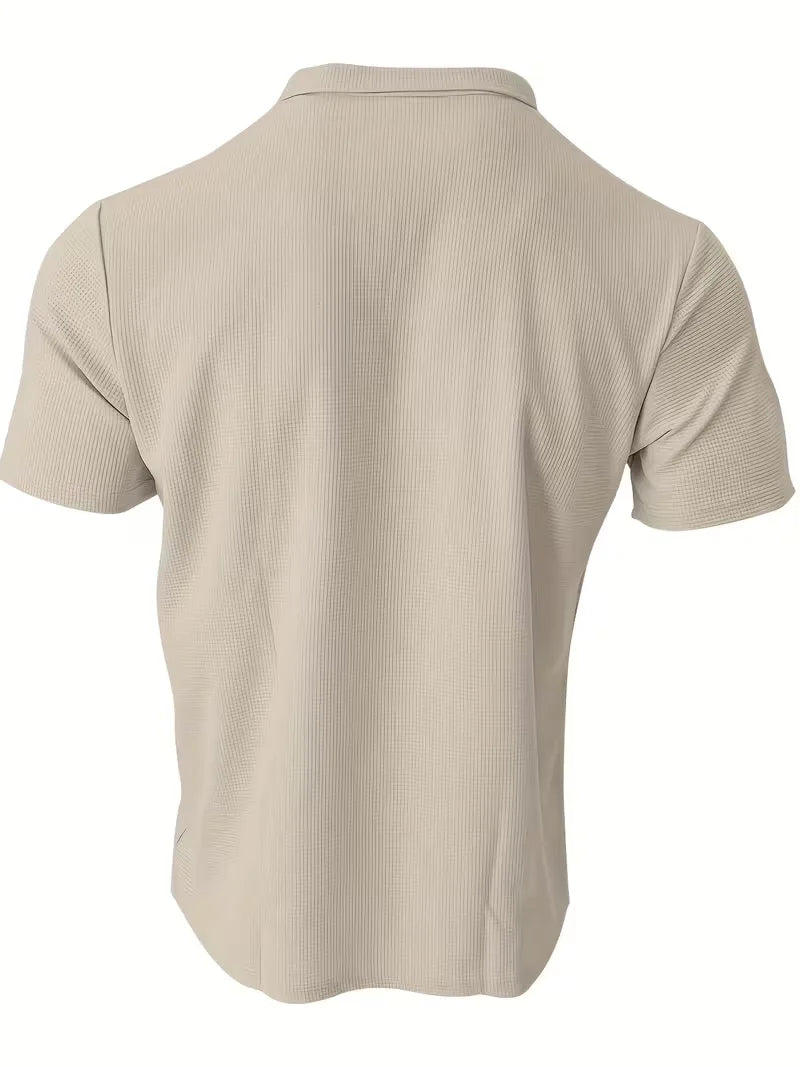 Polo with Short Sleeves and V-Neck