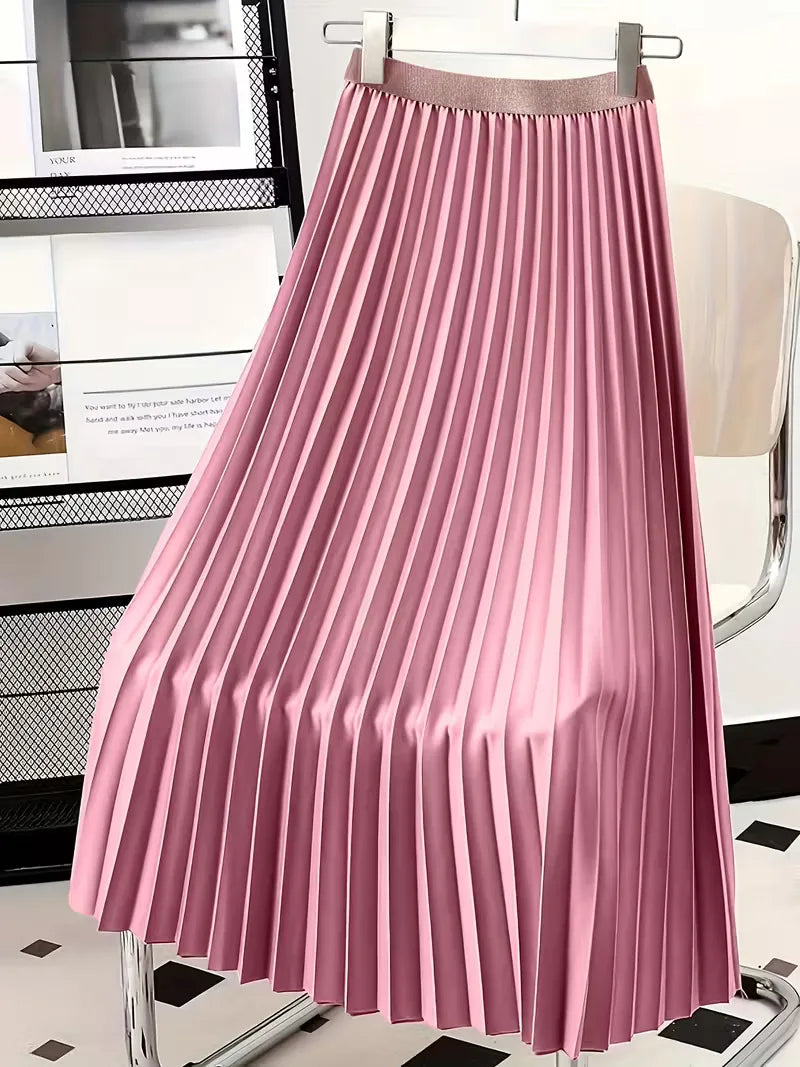 Pleated Skirt with High Waist