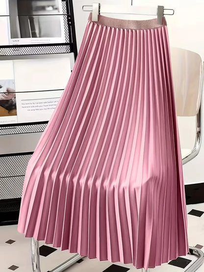 Pleated Skirt with High Waist
