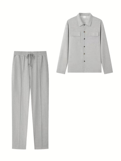 Bomber Jacket with Button Closure and Chest Pockets