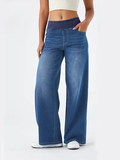 Wide leg jeans with high waist