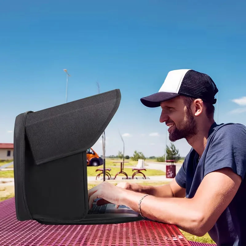 Laptop bag with sunshade