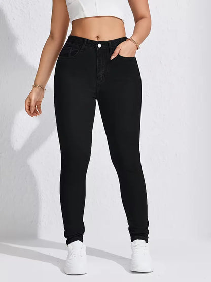 Skinny jeans with high waist