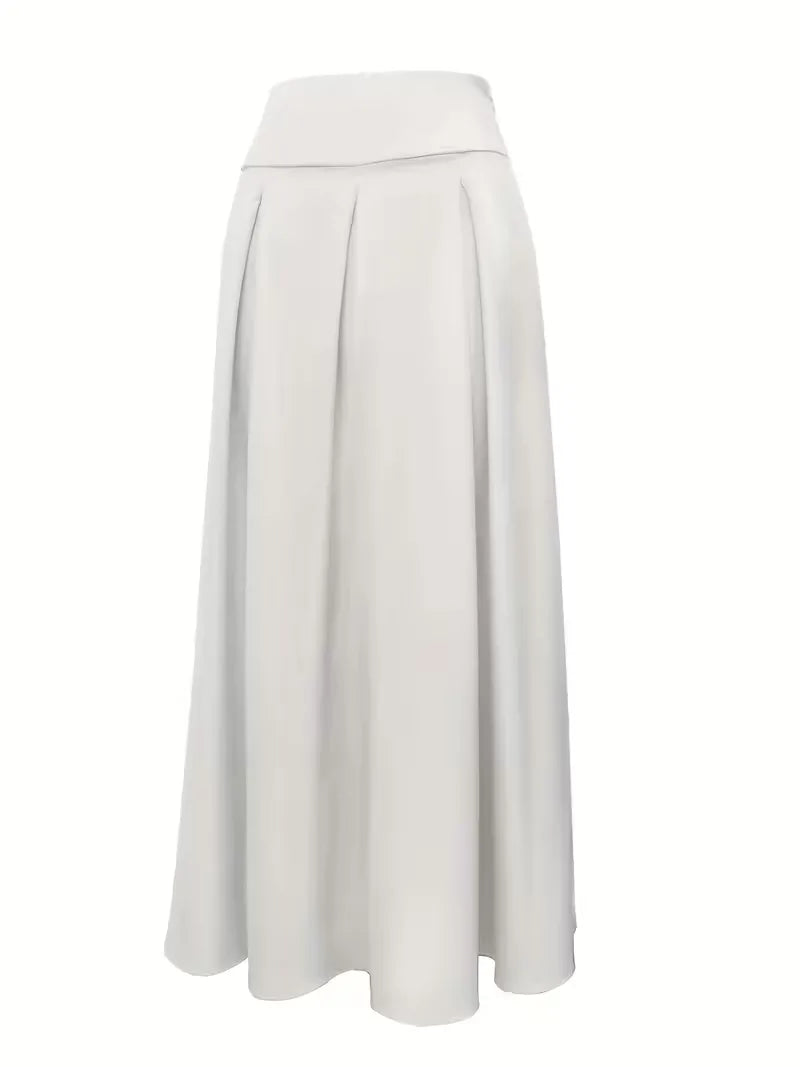 Pleated Skirt with High Waist