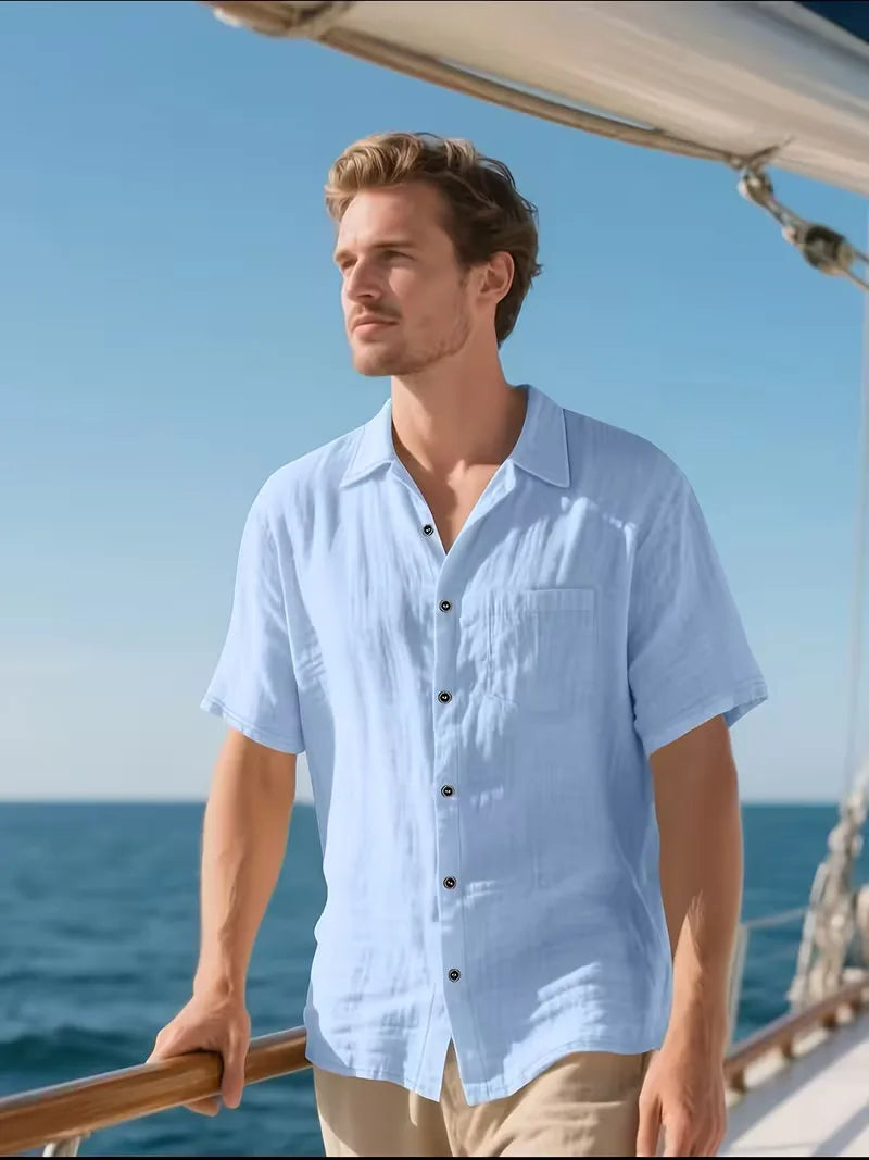 Short Sleeve Shirt with Chest Pocket