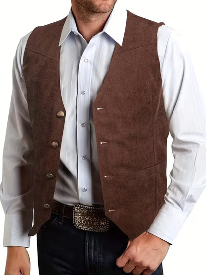 Waistcoat with V-neck and Buttons