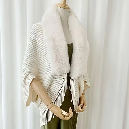 Winter scarf with faux fur