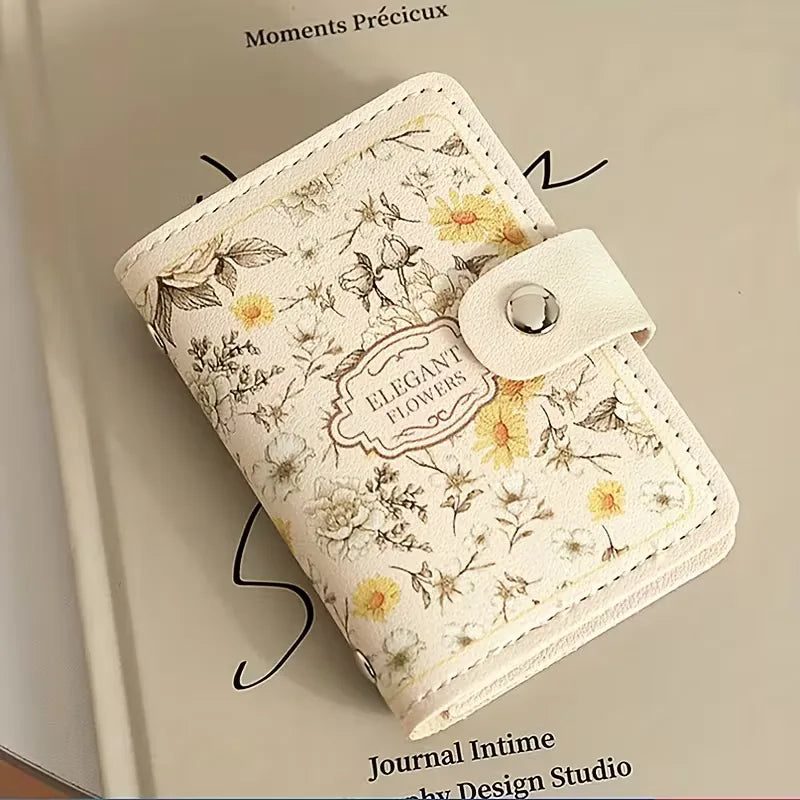 Card Holder with Floral Print