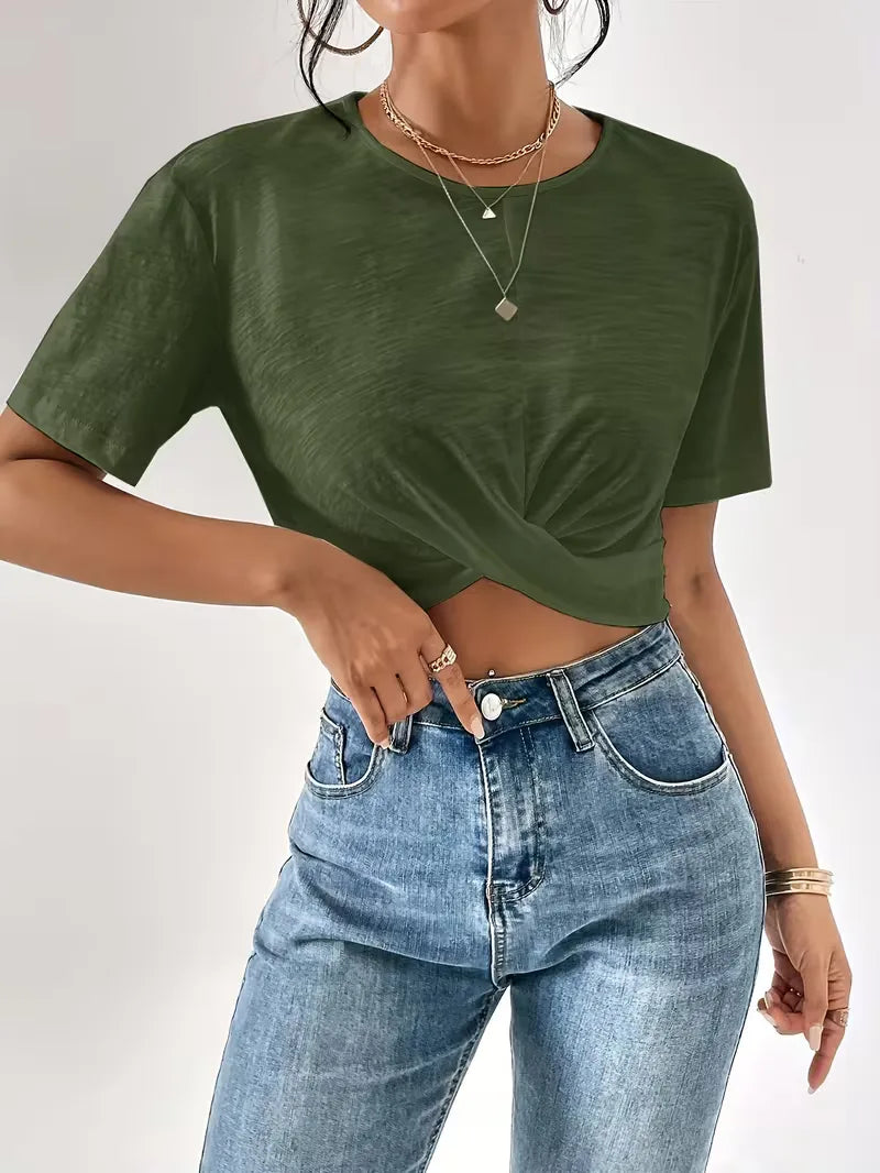 T-shirt with twist detail