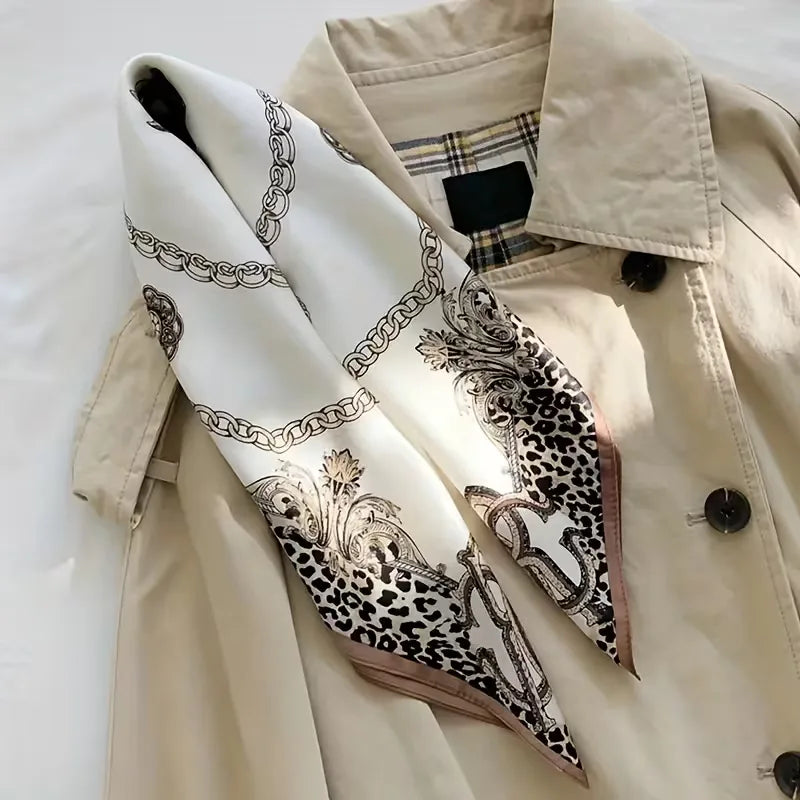 Light scarf with leopard print