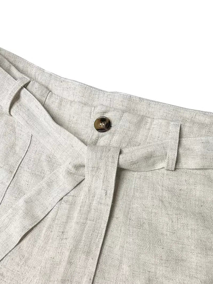 Trousers with Tie Belt