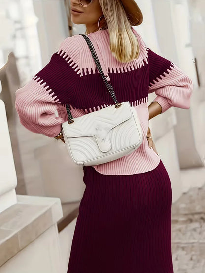 Two-Piece Set with Ribbed Texture