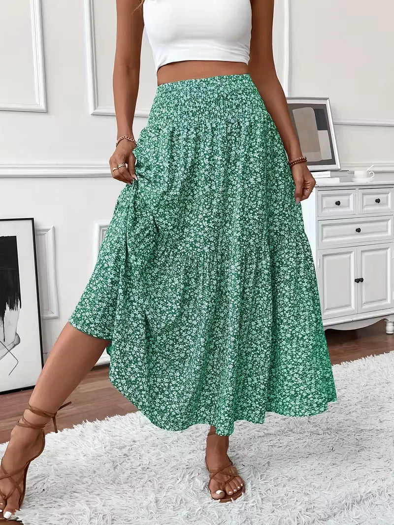 A-line Skirt with Smock Waistband