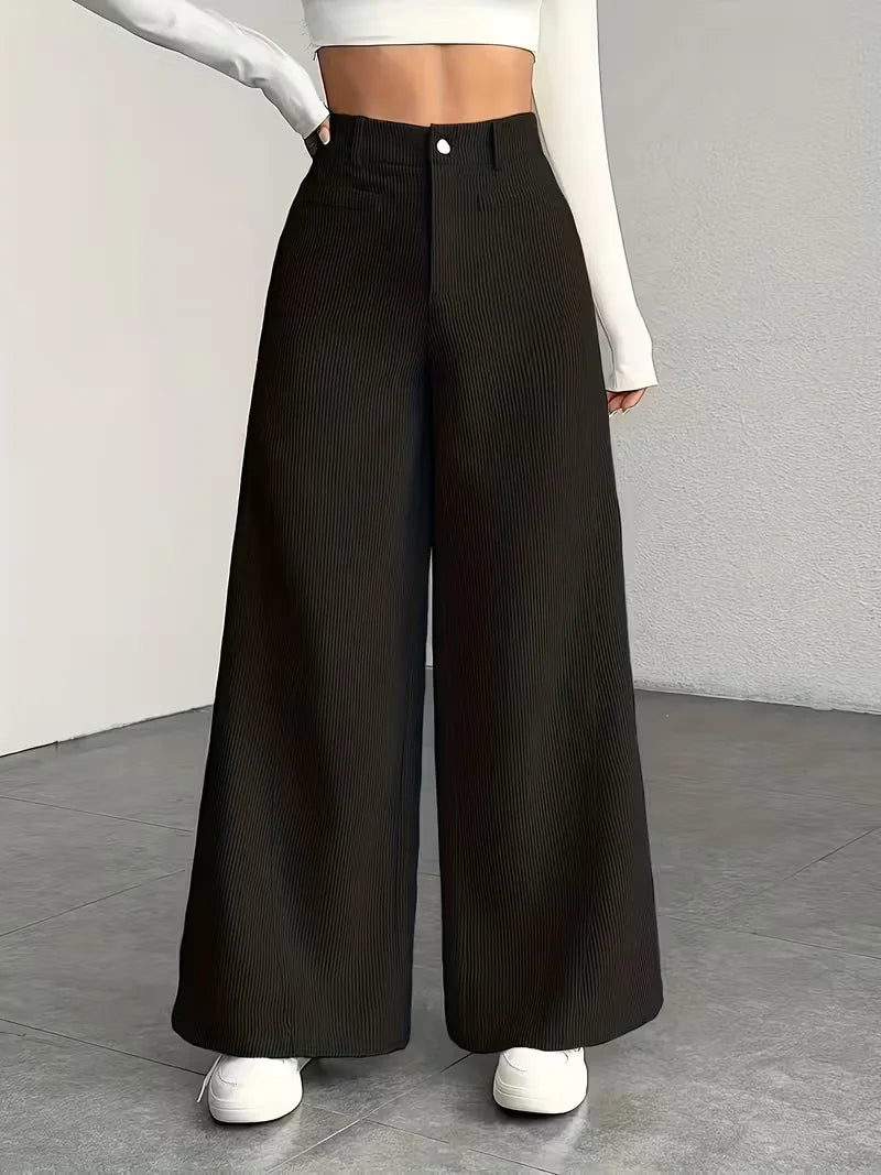 Wide Leg Trousers with High Waist