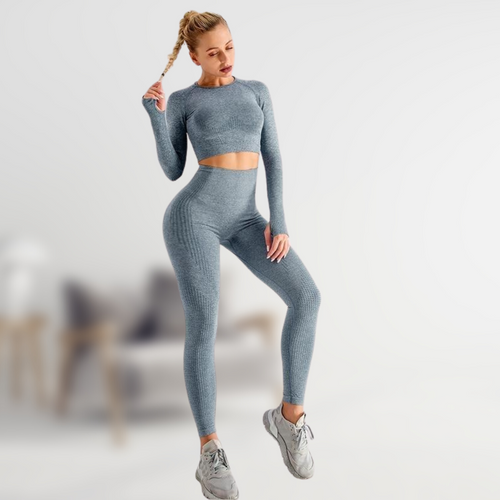 5-Piece Sports Set | Women's Tops and High-Waisted Sports Leggings