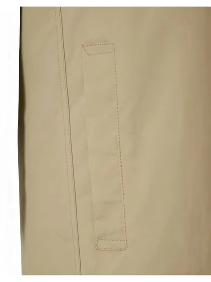 Slim fit trench coat with pocket detail