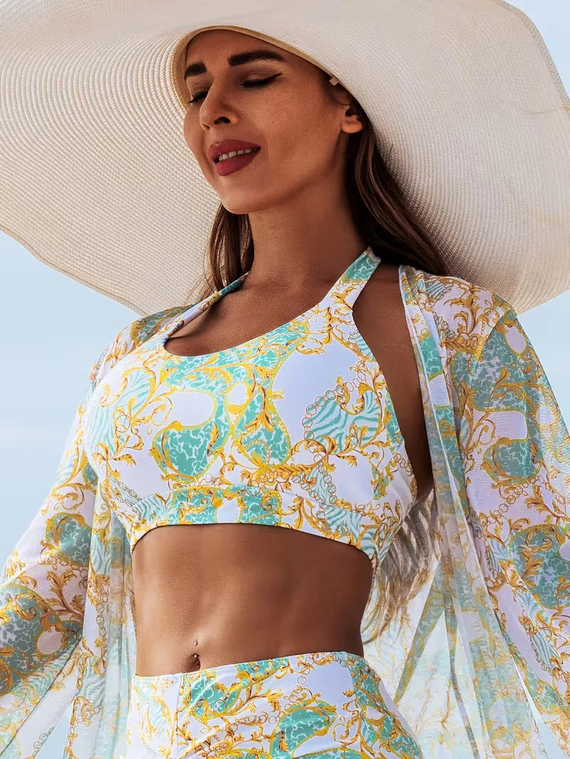 Cover-up with Halter Neck and Shorts