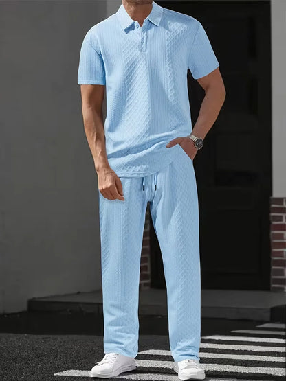 Lounge set with polo and trousers