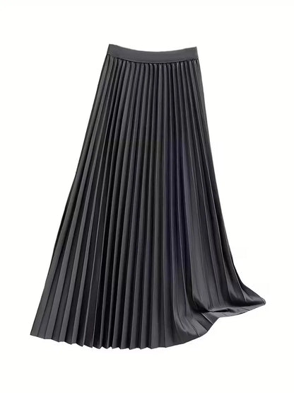 Pleated Skirt with High Waist