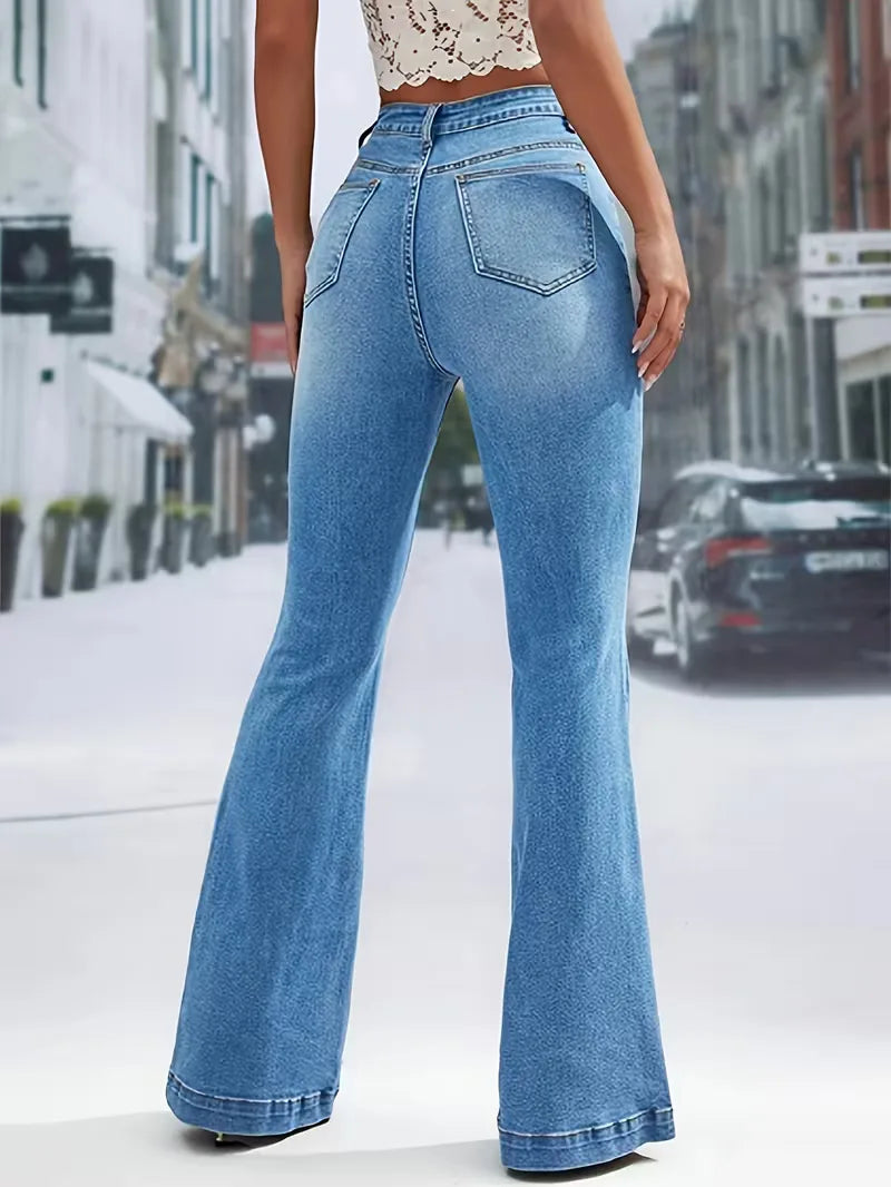 Flared jeans with high waist