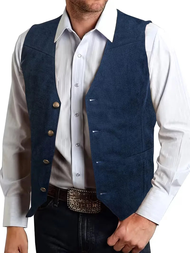 Waistcoat with V-neck and Buttons