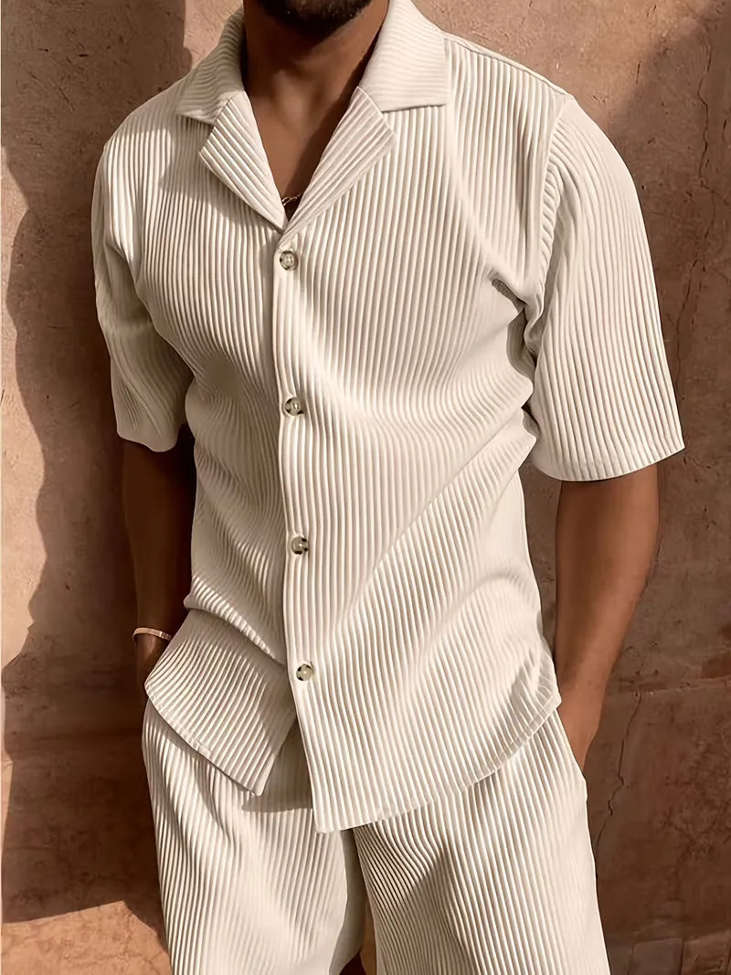 Summer Clothing Set with V-Neck