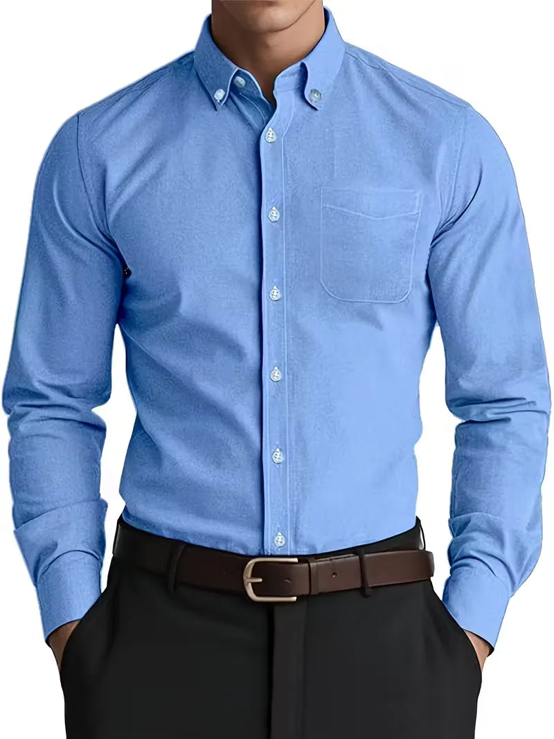Casual shirt with mandarin collar