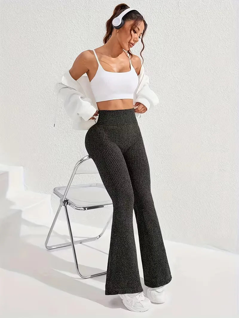 High-Waisted Flared Leggings