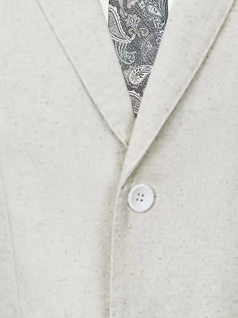 Linen suit with slim fit