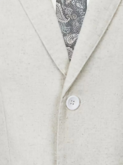 Linen suit with slim fit