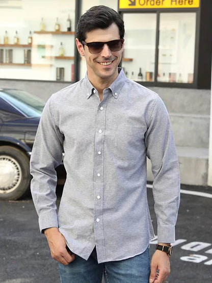 Casual shirt with mandarin collar