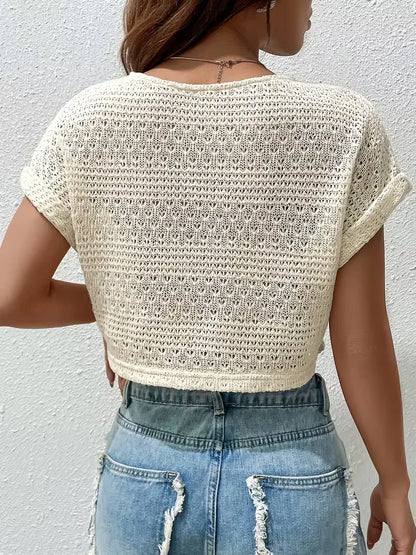 Oversized T-shirt with Crochet Pattern