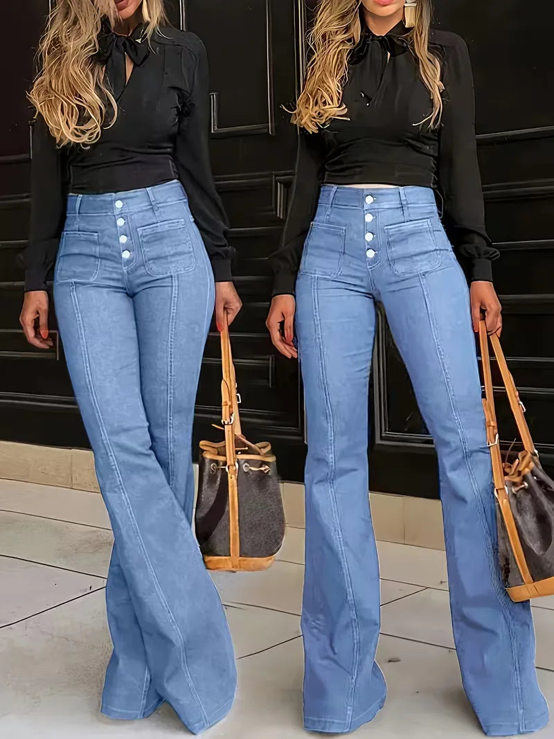 Flared jeans with high waist