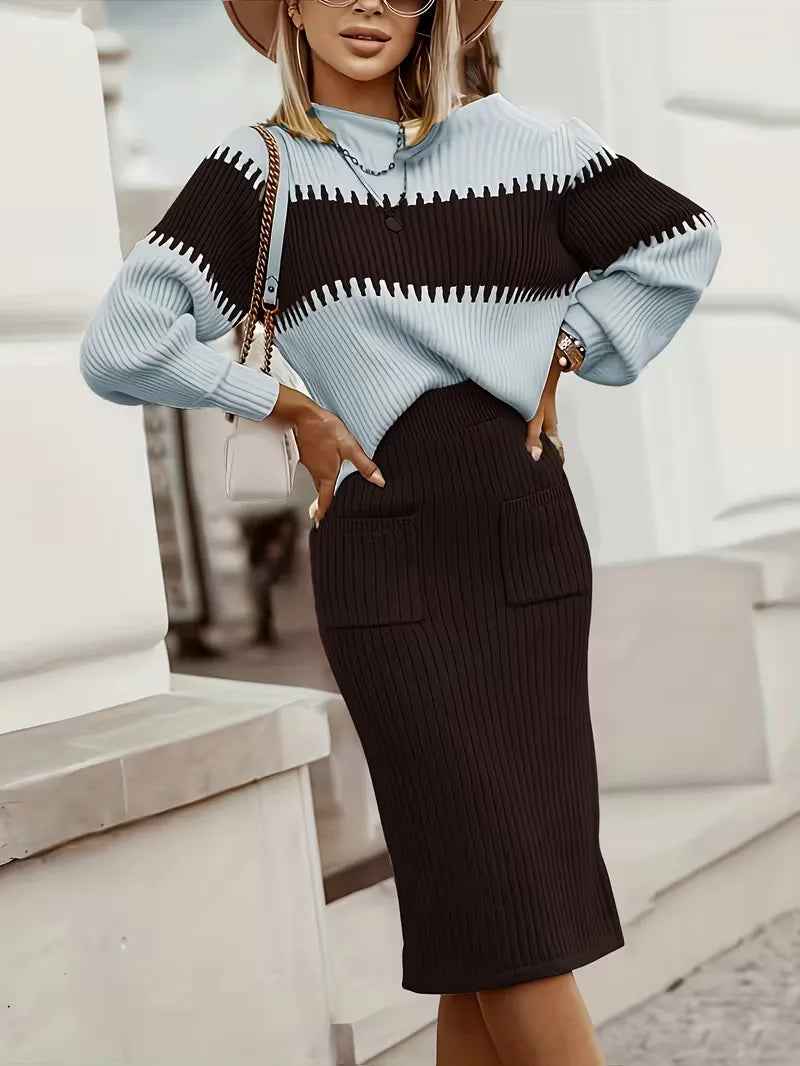 Two-Piece Set with Ribbed Texture