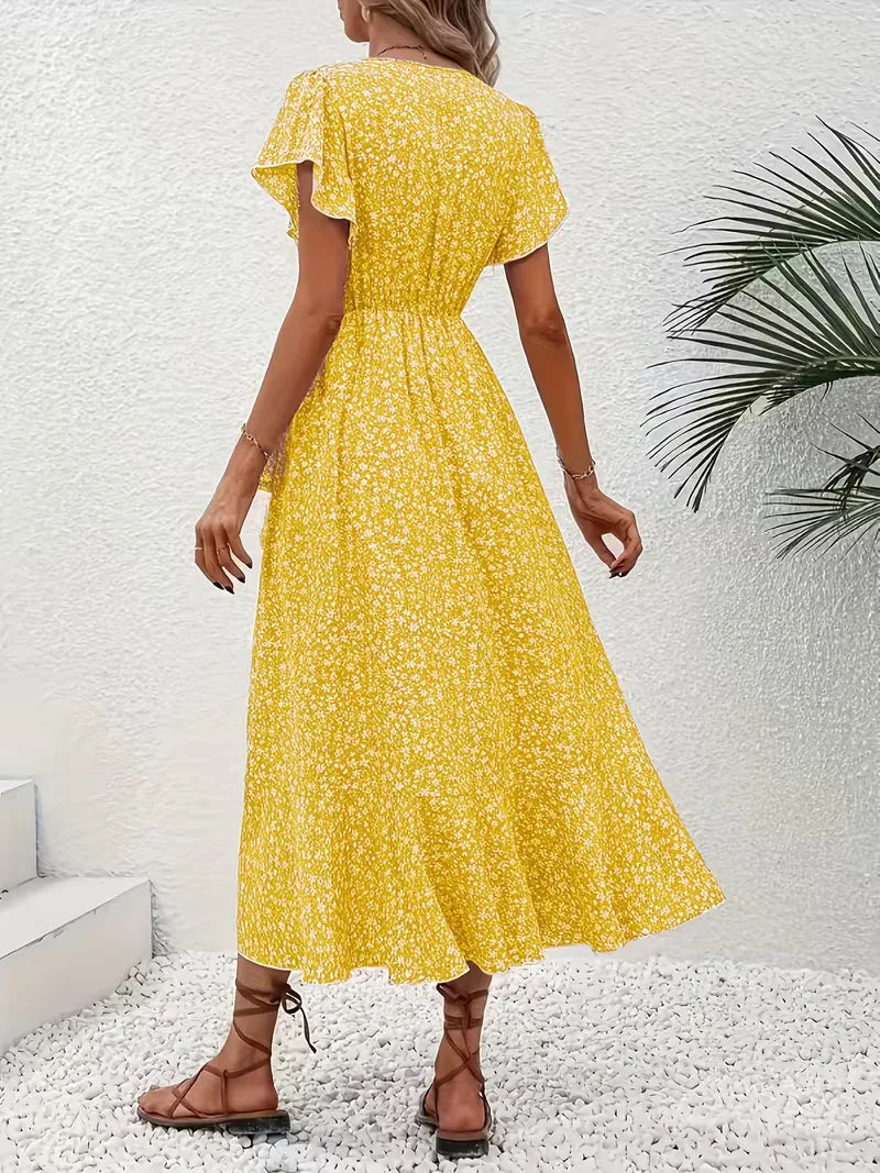 Wrap Dress with Flowers