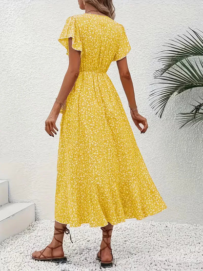 Wrap Dress with Flowers