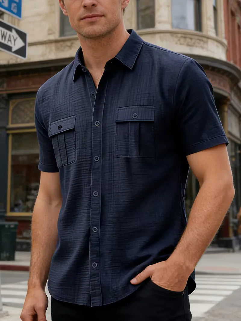 Short Sleeve Shirt with Chest Pockets