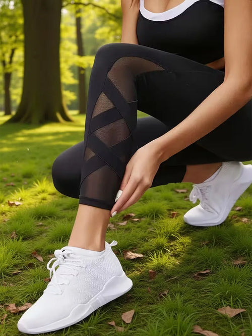 Leggings with Mesh Panels