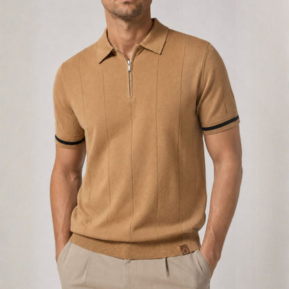 Hugo | Polo with Short Zip and Classic Collar