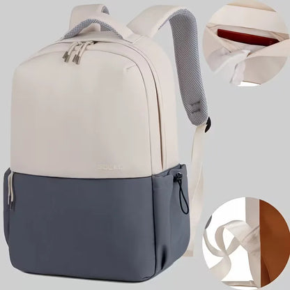 Two-tone backpack with adjustable straps