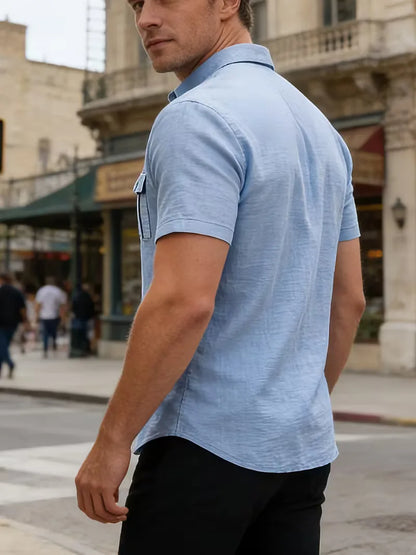 Short Sleeve Shirt with Chest Pockets