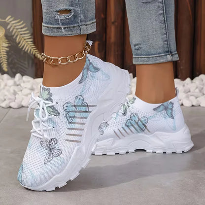 Low sneaker with butterfly print