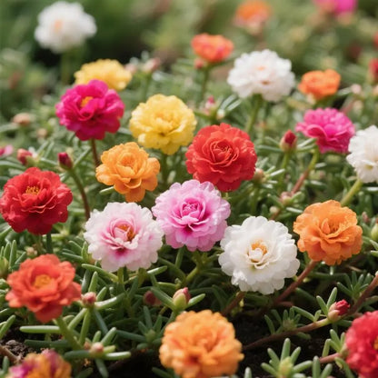 BloomBurst – Mélange de graines pour portulak d'été coloré et fleurs vivaces