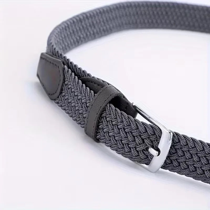 Wide belt with braided texture