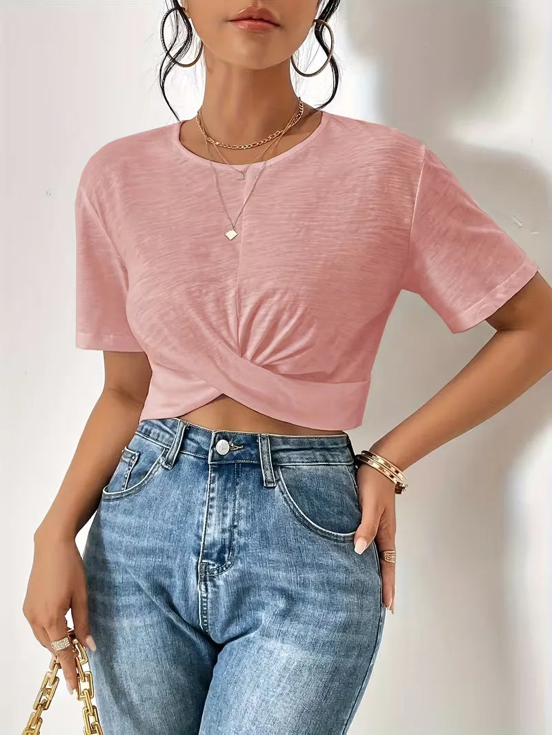 T-shirt with twist detail