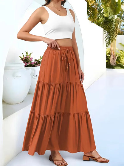 A-line skirt with high waist