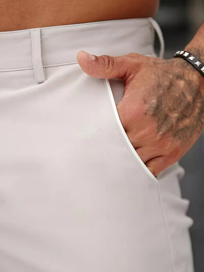 Shorts with Button and Pockets
