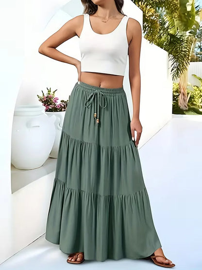A-line skirt with high waist