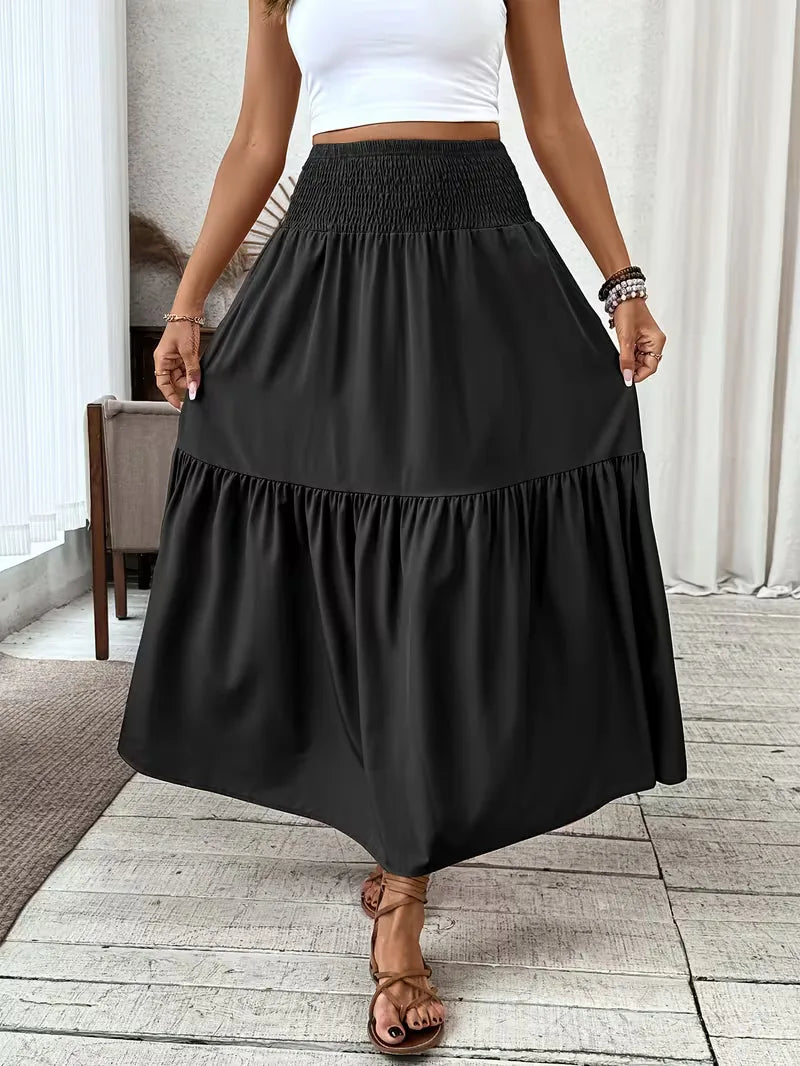 A-line Skirt with Smock Waistband